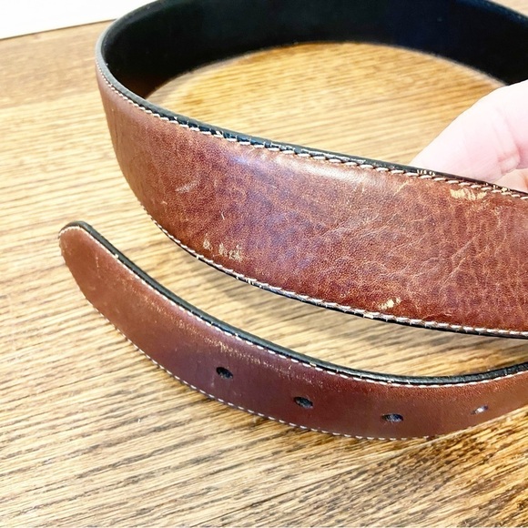 Levis | Mens Brown Leather Belt Size 34/85 - Picture 4 of 7